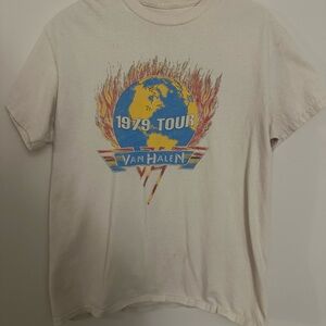 Van Halen 1979 Tour T-Shirt - Cream
